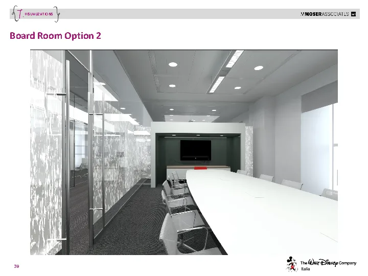 3D visualisation of breakout zone with organic seating, environmental graphics, and the layered transparency of glass partitions