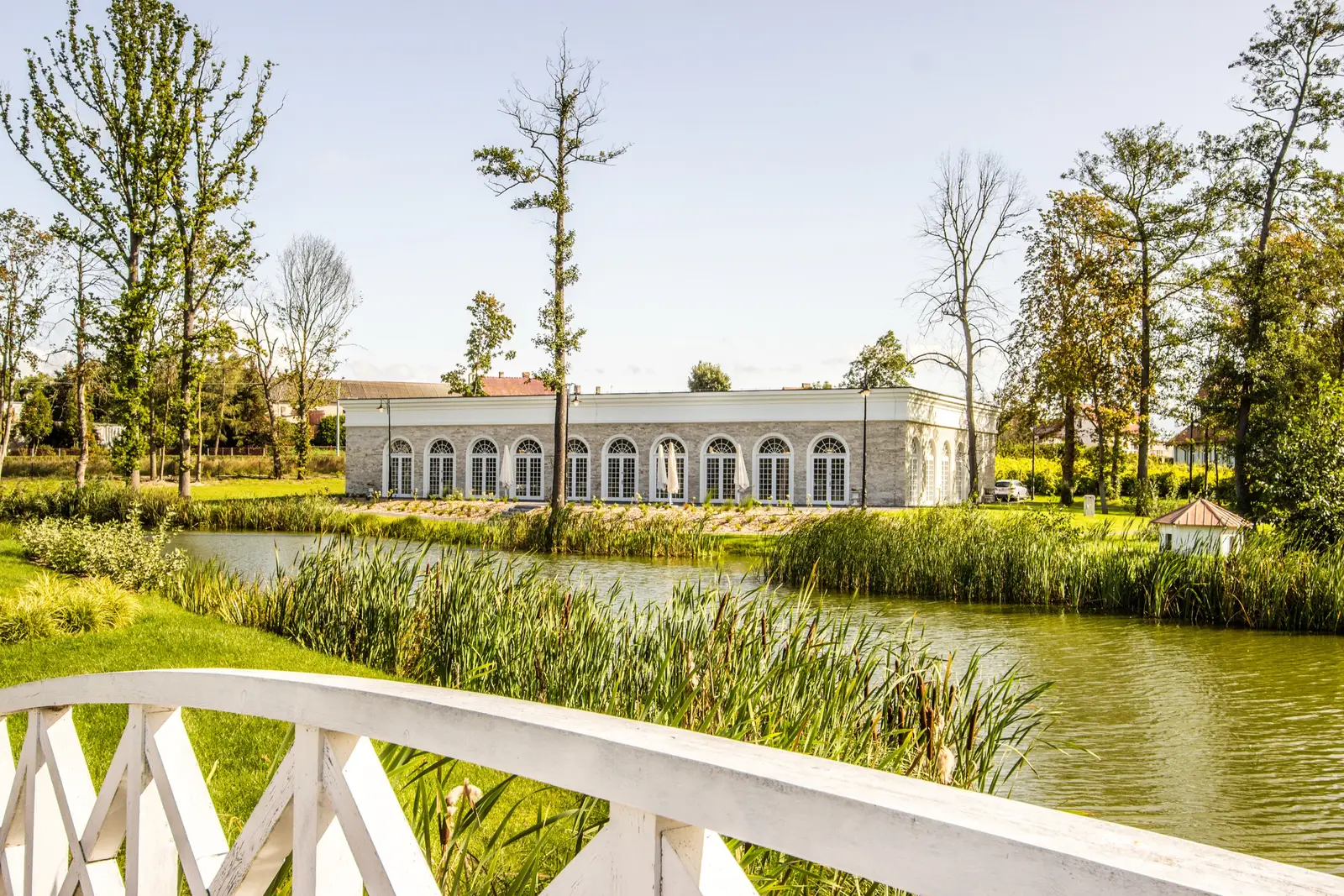 Orangerie interior showing decorative details and table settings