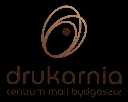 Detail: Drukarnia brand graphic showing mall identity render or signage concept for the facade rebranding programme