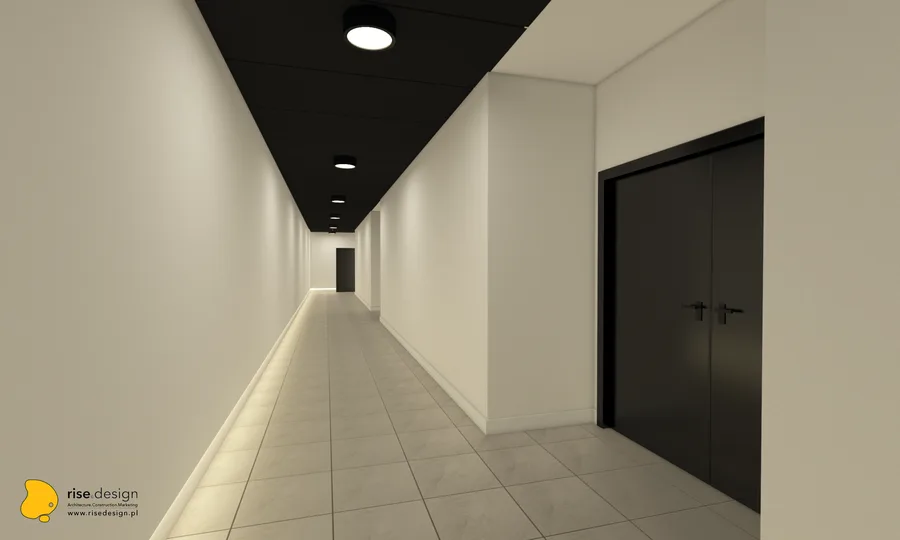 Interior: venue render showing design treatment of the 1,200 square metre multipurpose event space with restaurant zone and hall visible together