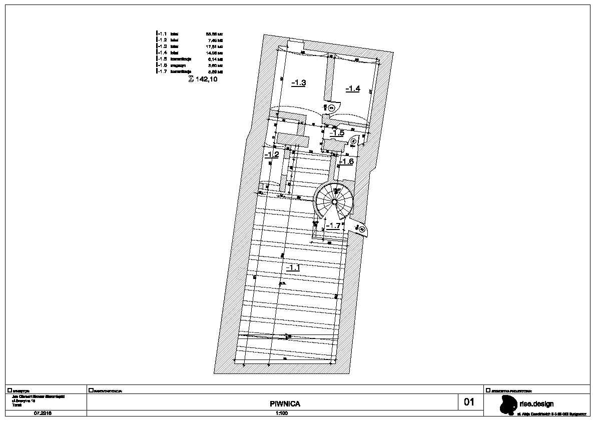 Drawing: architectural floor plan with numbered zones, room labels, dimensions, and circulation annotations showing the multi-level restaurant and apart-hotel layout