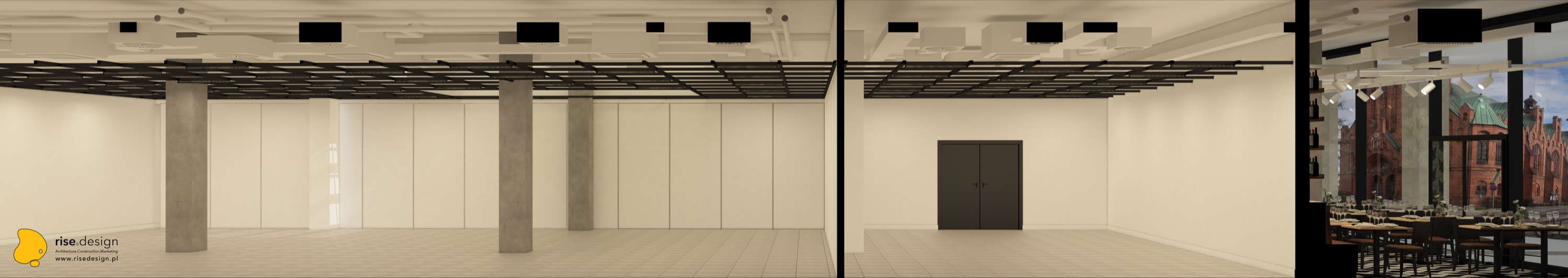 Drawing: design documentation page showing lobby and reception area layout with furniture positions and circulation paths