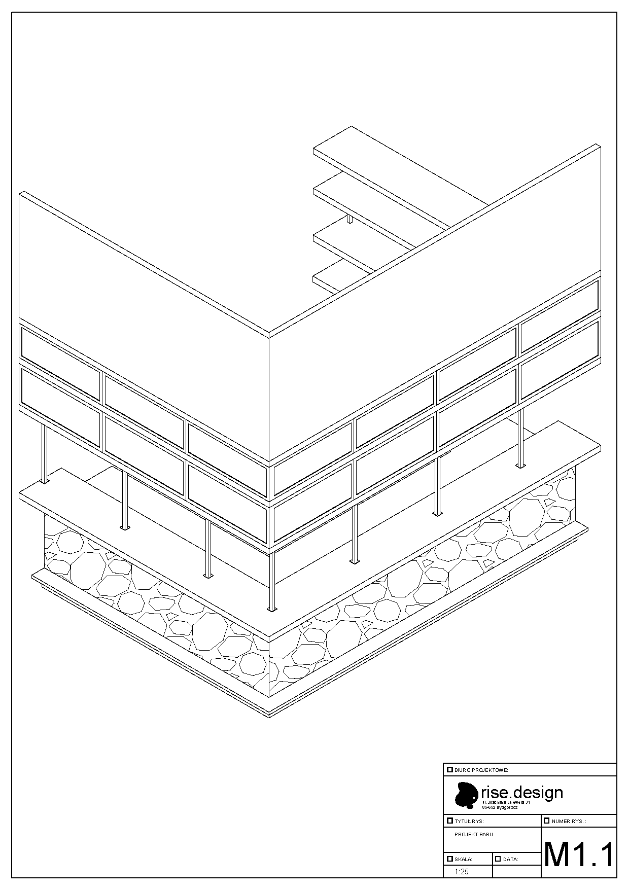 Drawing: design documentation page showing floor plan with chair arrangements for theatre configuration at 500 persons