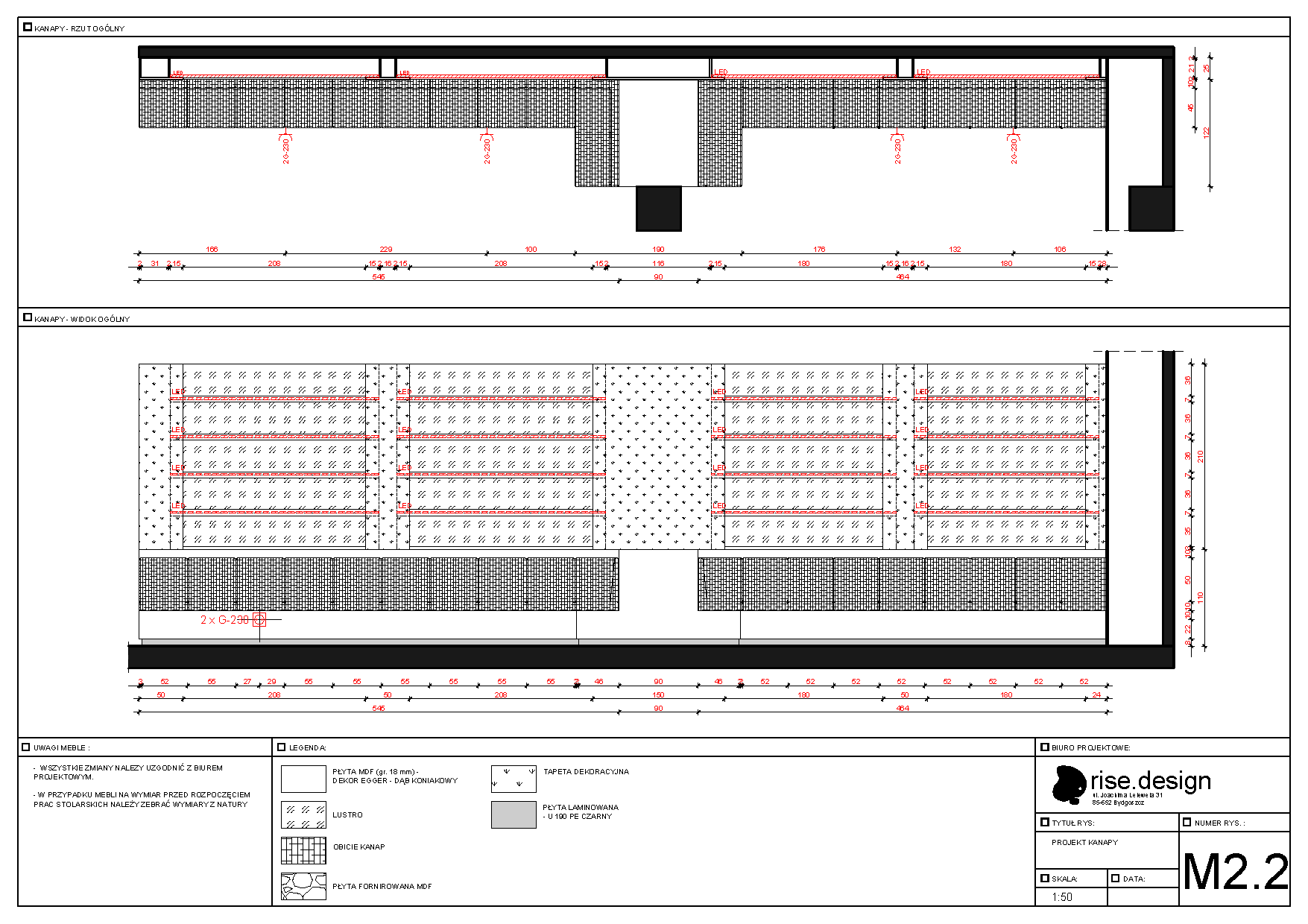 Drawing: design documentation page showing lobby floor plan with reception counter, seating area, and glazed facade interface