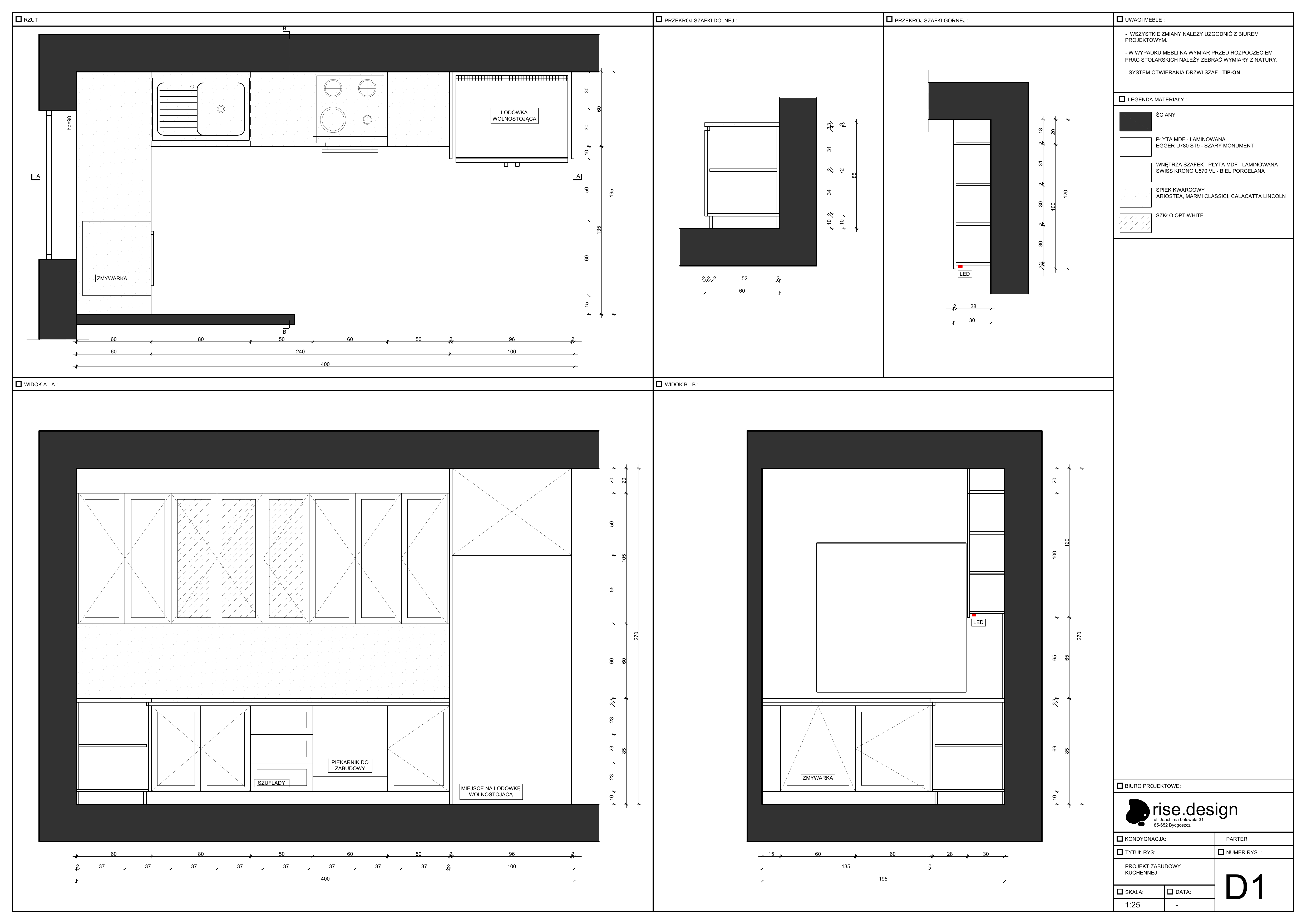 Drawing: parents' bathroom wall elevations V3 at 1:25 scale with Ariostea Marble Grey Soft and Statuario Altissimo quartz sinter material callouts and premium fixture specifications