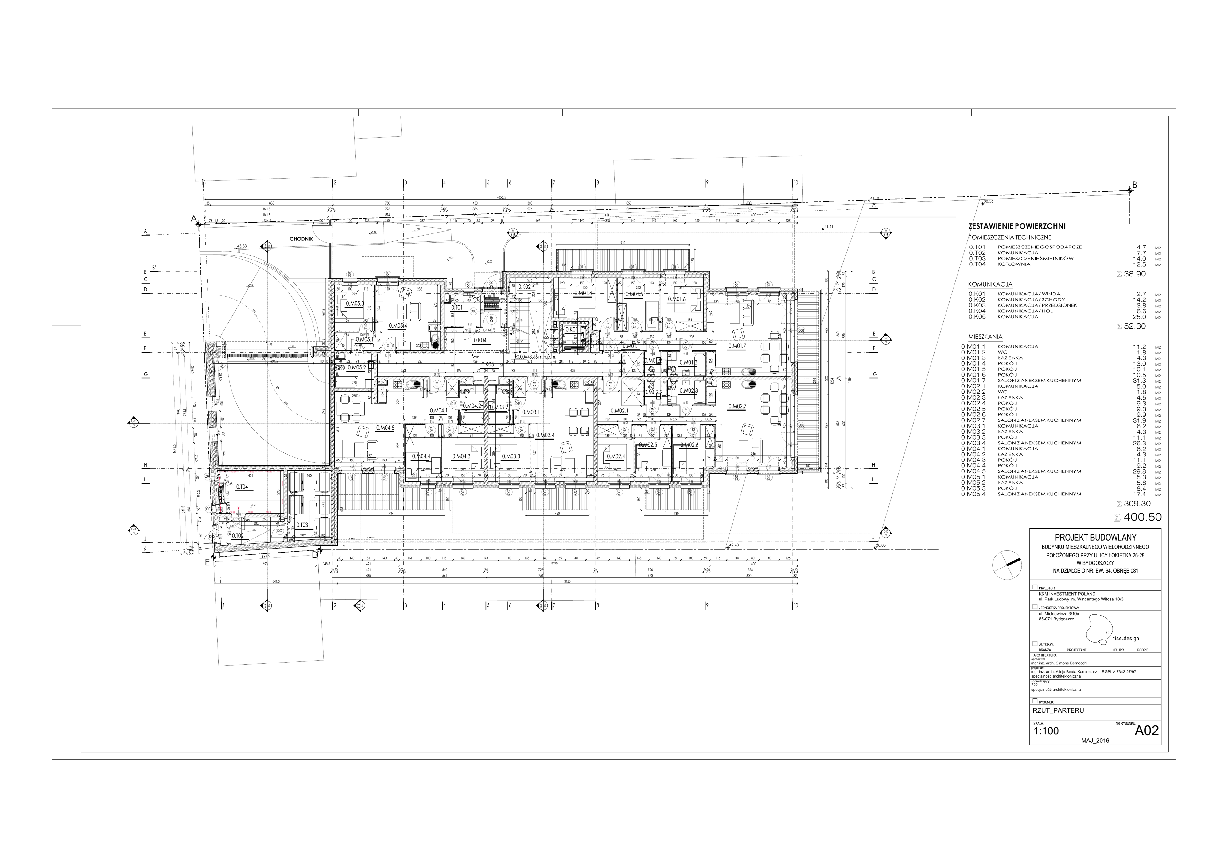 Drawing: underground basement floor plan at 1:100 showing 468 square metre parking garage hall, vehicle ramp, seventeen tenant storage rooms, and utility infrastructure