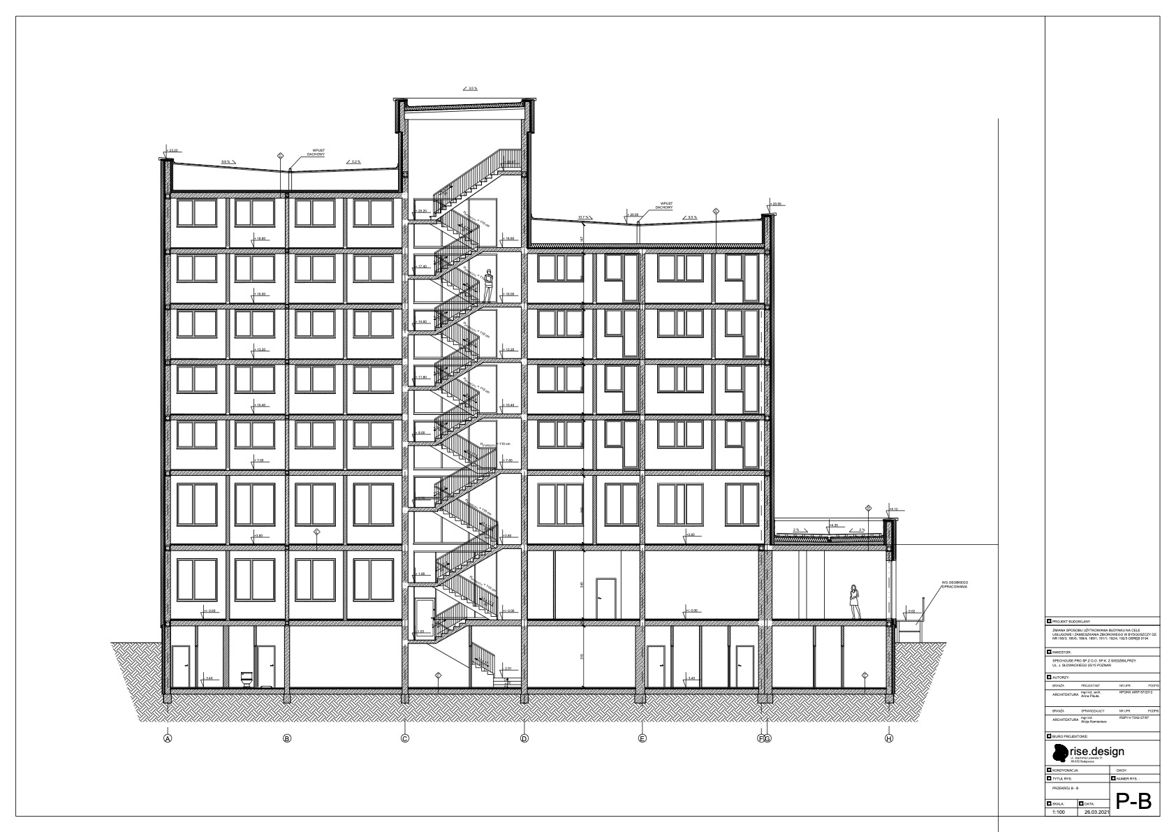 Drawing: floor plan P2 showing typical residential floor layout with 108 apartment positions across Standard, Balcony, and Mezzanine typologies
