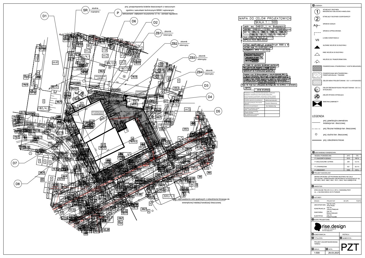 Drawing: technical plan showing building systems layout, structural grid, and MEP coordination for the eight-storey prefabricated concrete building