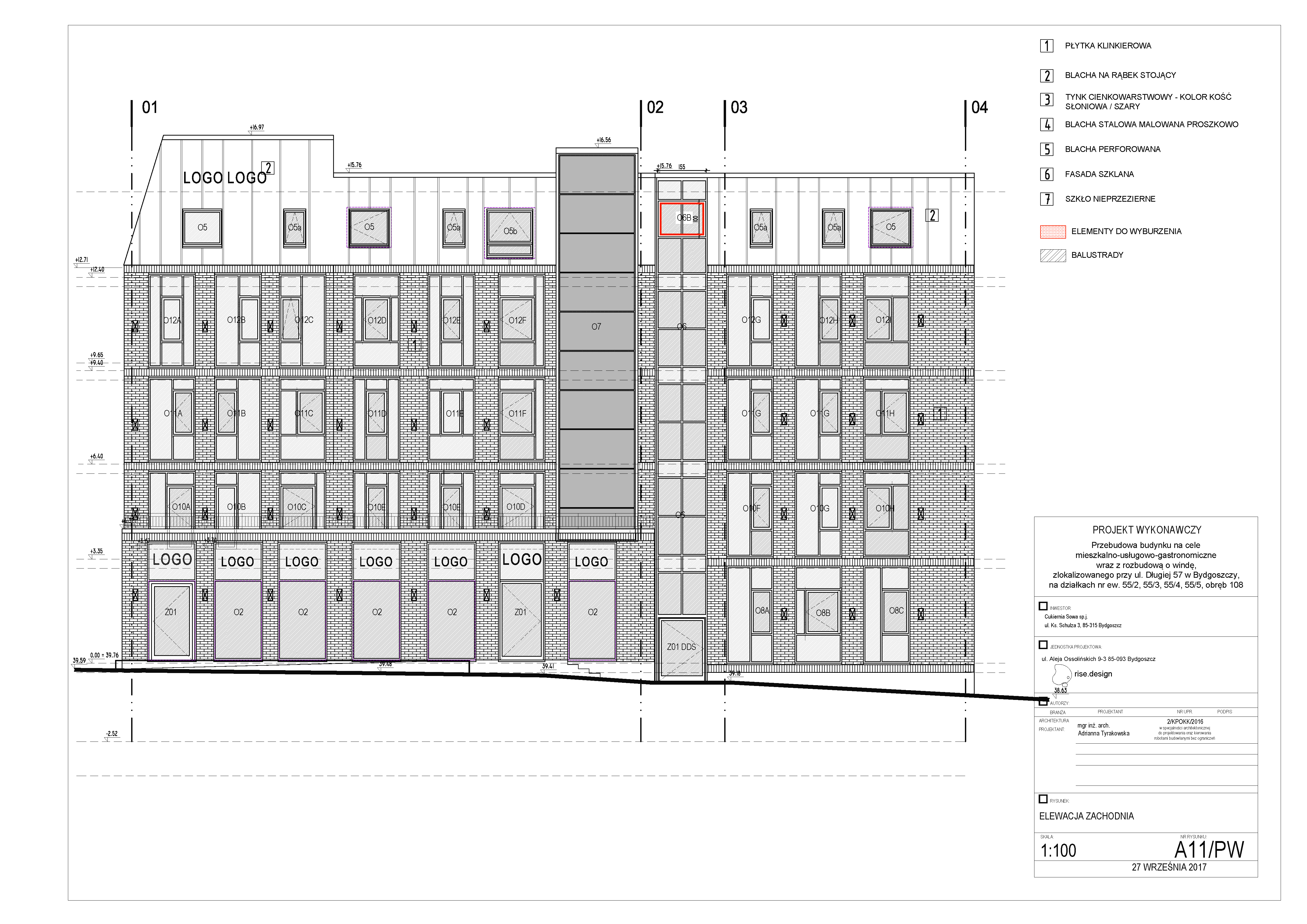 Architectural floor plan of Sowa Apartments floor one