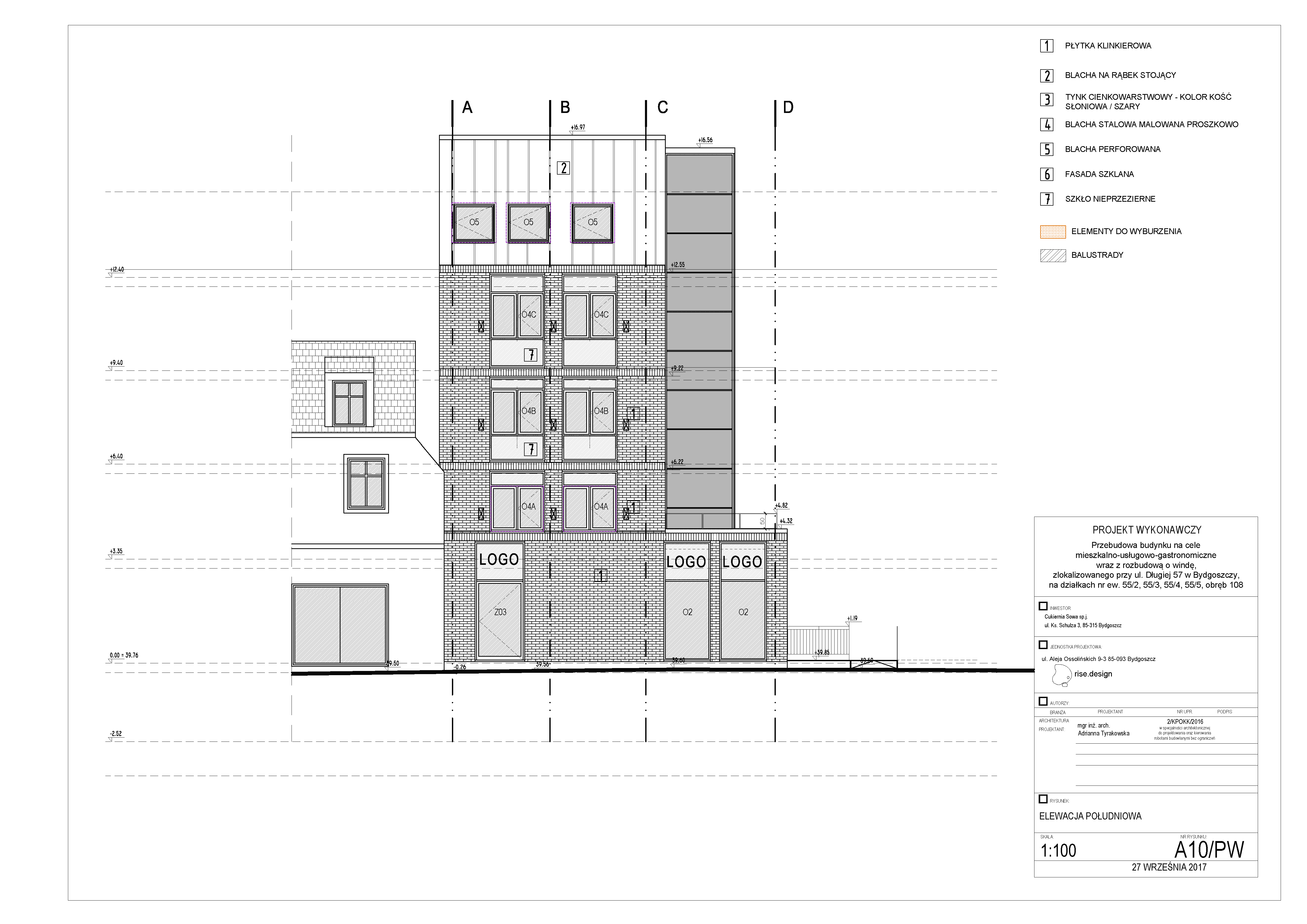Architectural floor plan of Sowa Apartments floor two