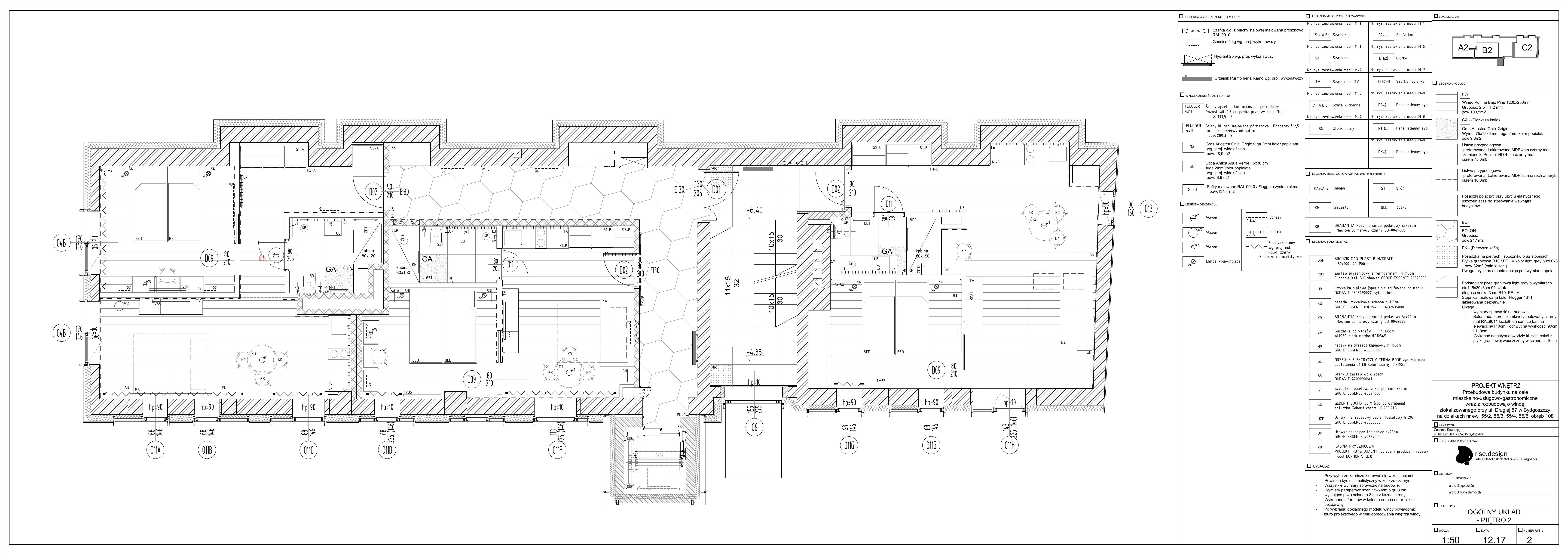 Architectural floor plan of Sowa Apartments floor four